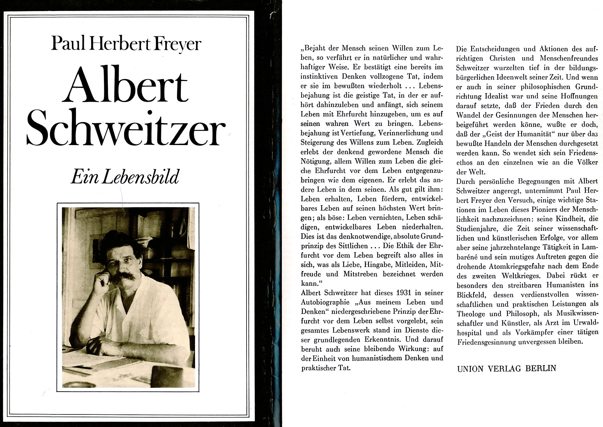 Albert Schweitzer - Ein Lebensbild - Freyer, Paul Herbert
